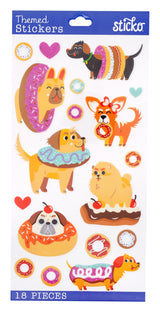 Sticko Themed Stickers-Dogs And Donuts