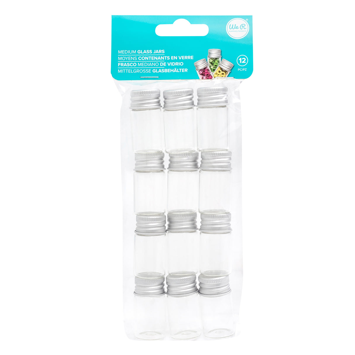 We R Storage Glass Jars 12/Pkg-Medium