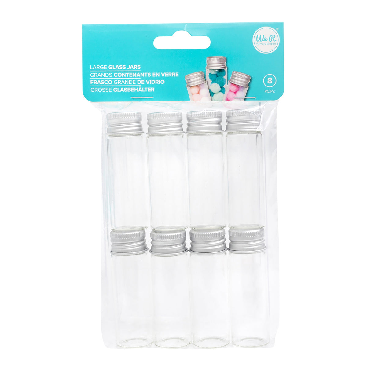 We R Storage Glass Jars 8/Pkg-Large