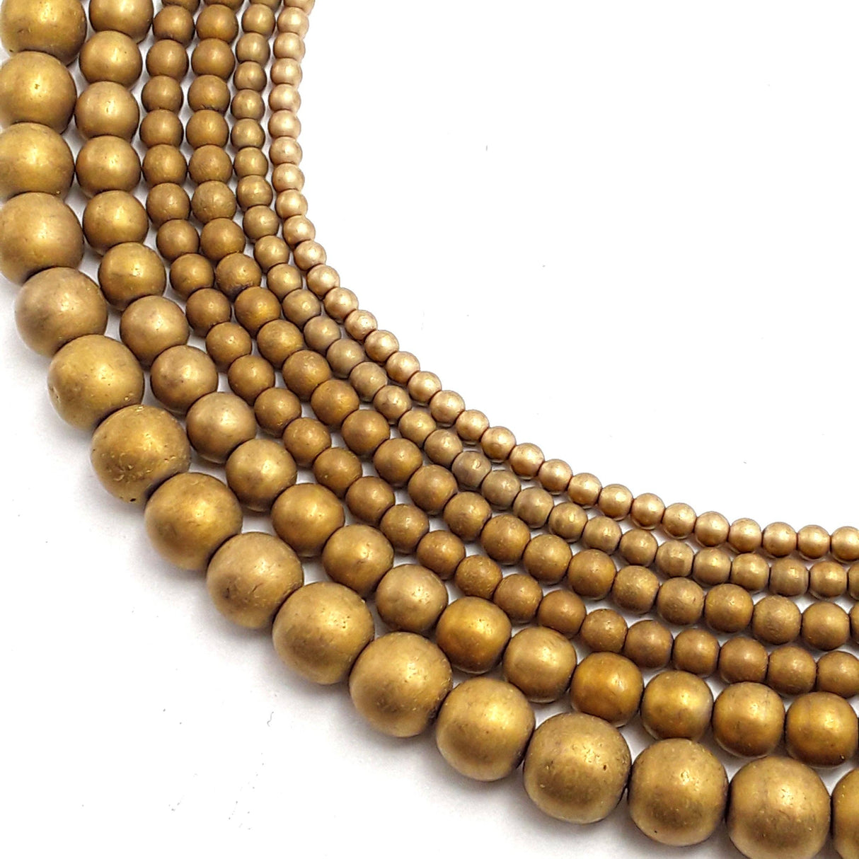Gold Hematite Matte Round Beads Size  3mm  15.5" Strand