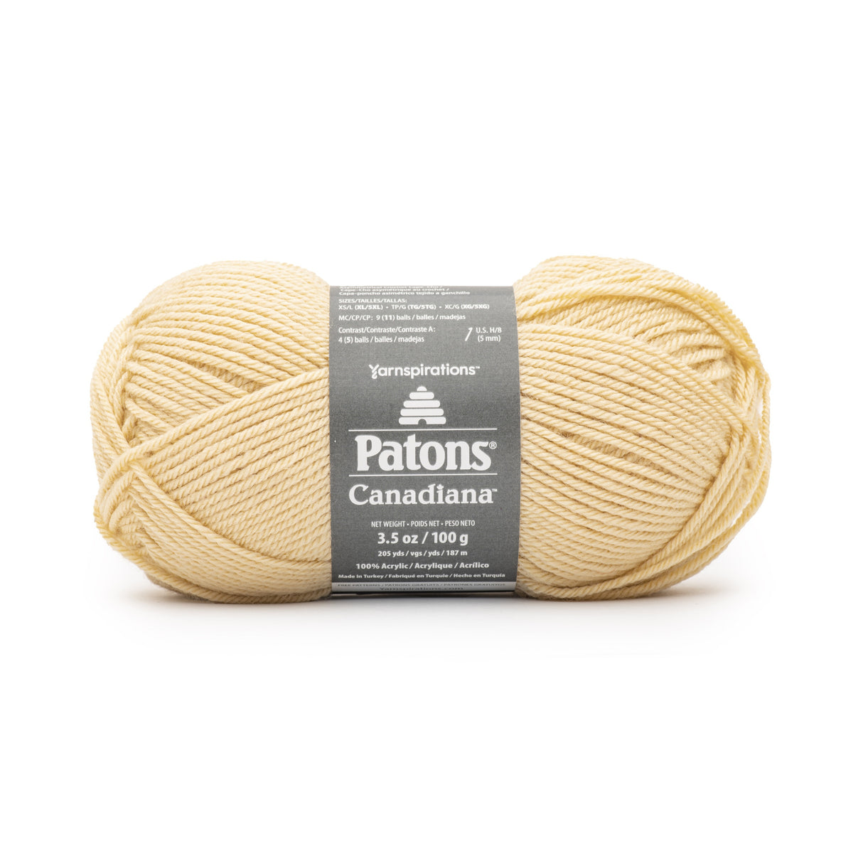 Patons Canadiana Yarn - Solids-Pale Yellow