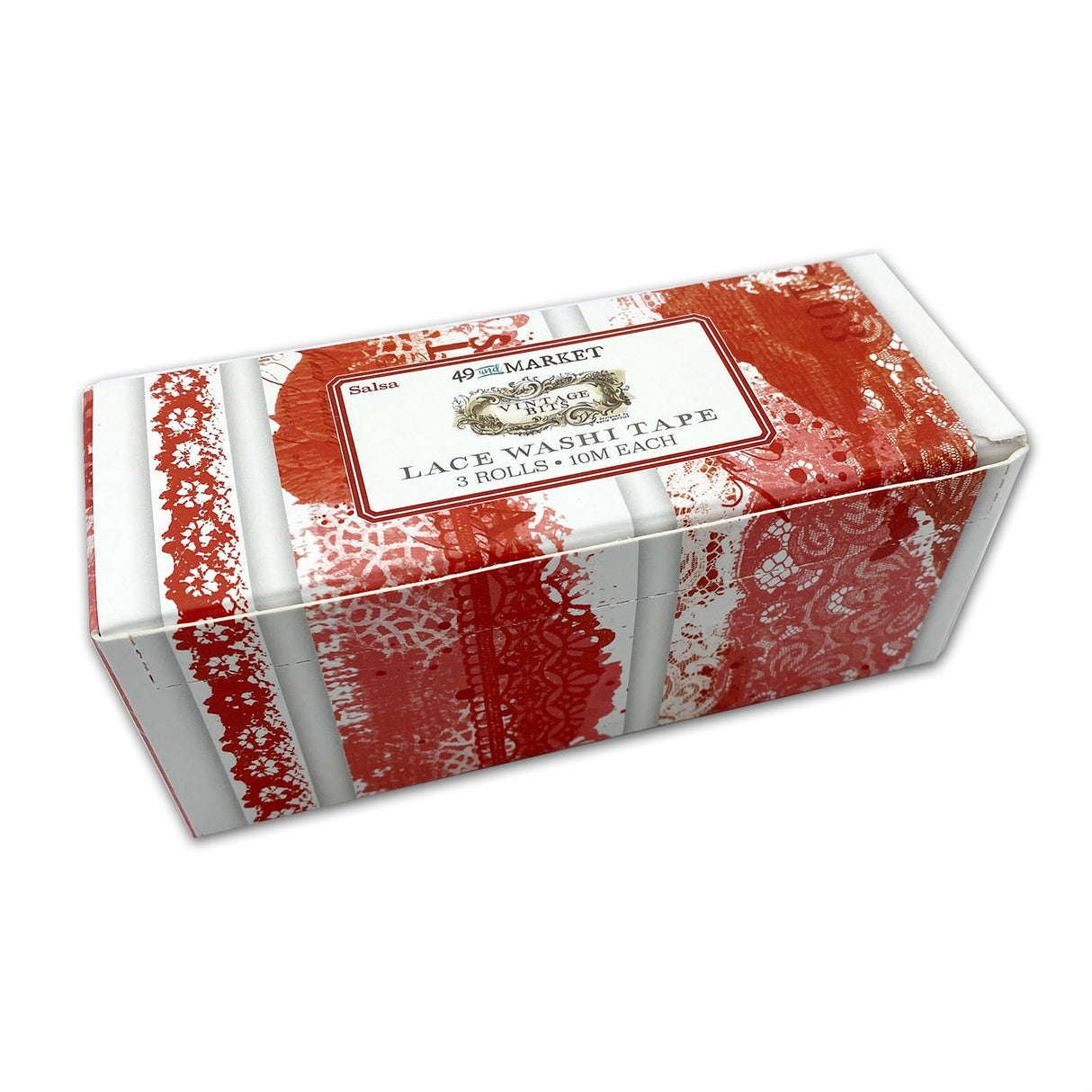 49 And Market Vintage Bits Lace Washi Tape Set 3/Pkg-Salsa