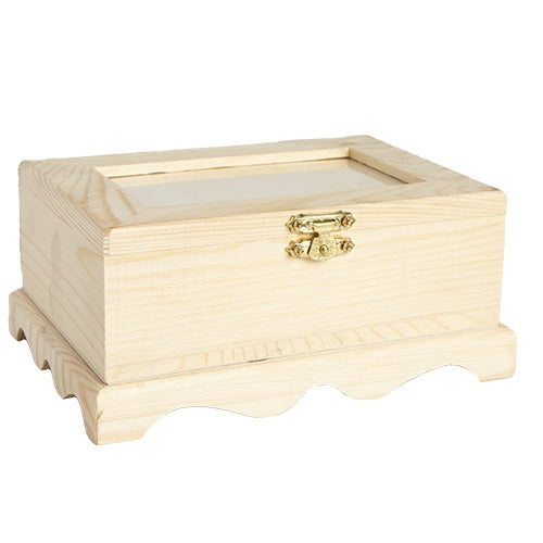 CousinDIY Unfinished Wood Frame Box-6.5"X4.8"X2.8"