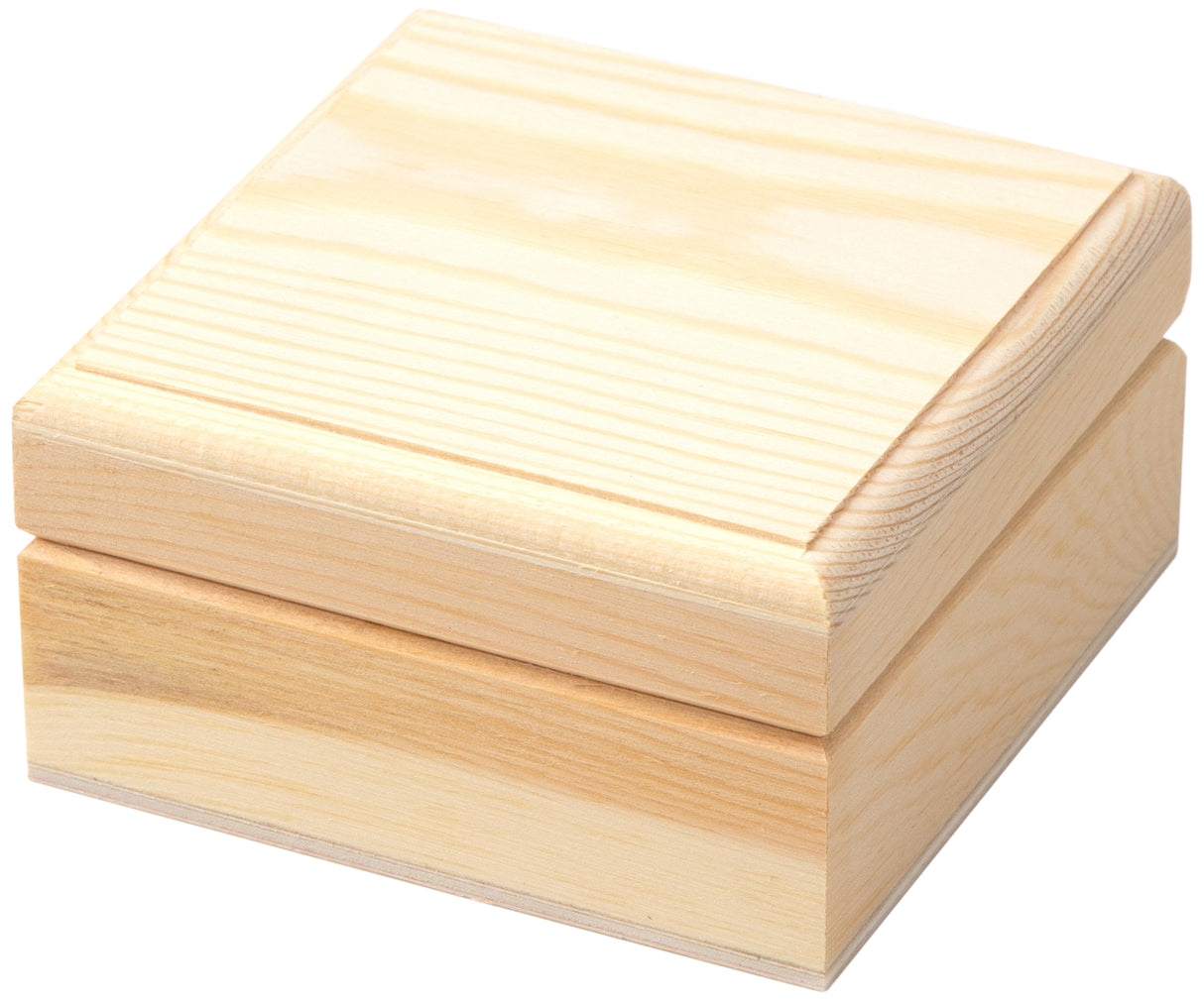 CousinDIY Unfinished Wood Square Trinket Box 3.5"x3.5"x1.8"-Square