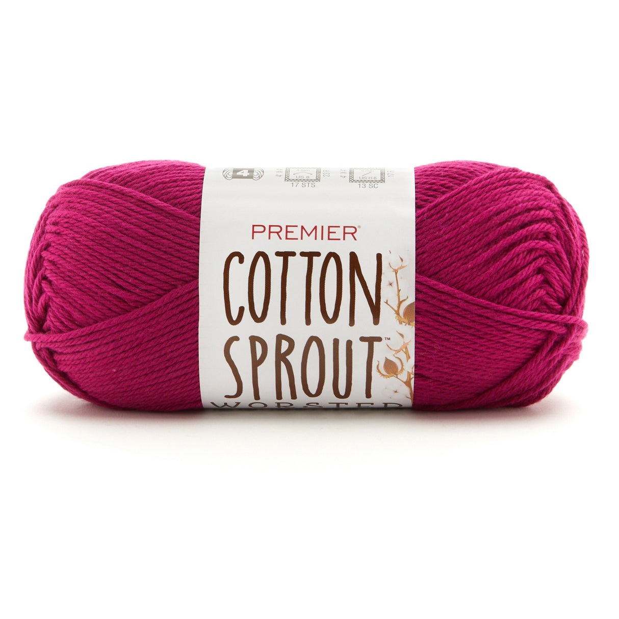 Premier Cotton Sprout Worsted Yarn-Magenta