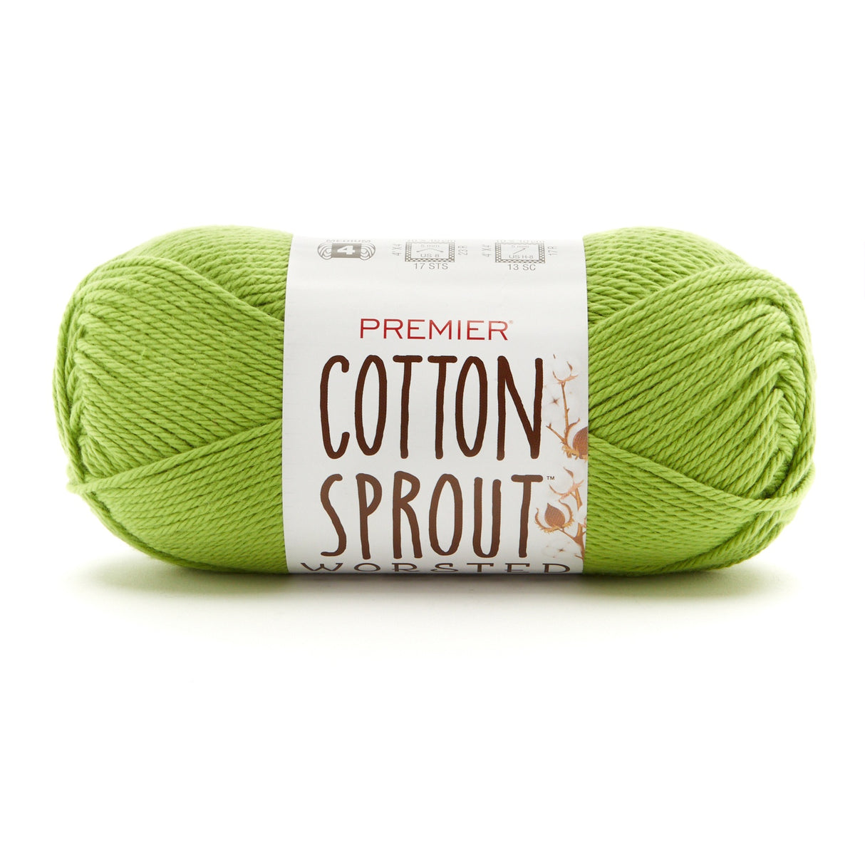 Premier Cotton Sprout Worsted Yarn-Lime