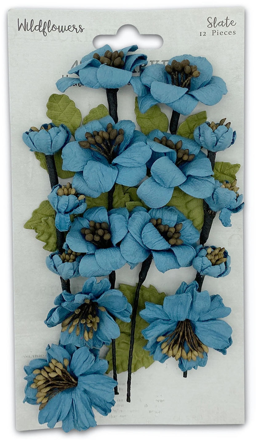 49 And Market Wildflowers Paper Flowers-Slate