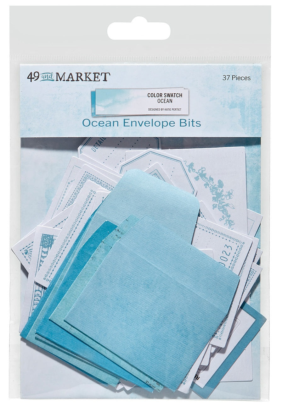 Color Swatch: Ocean Envelope Bits-37/Pkg