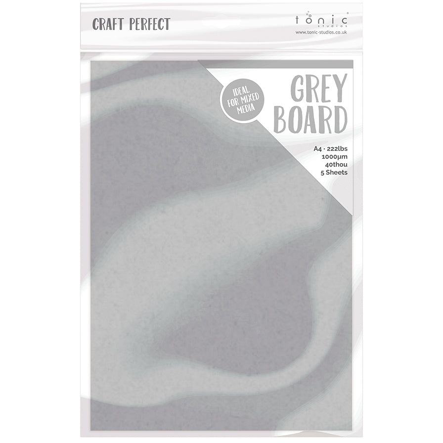 Craft Perfect Grey Chipboard A4 5/Pkg-