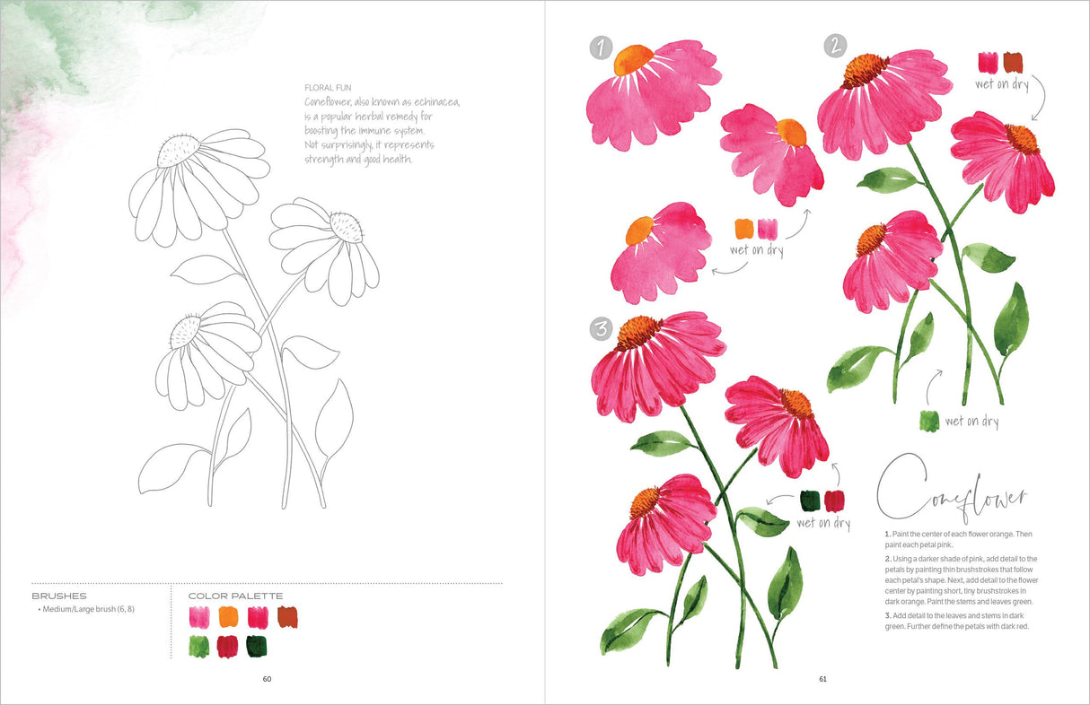 Watercolor the Easy Way Flowers : Tutorials for Flowers