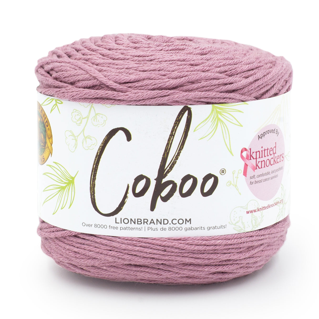 Lion Brand Coboo Yarn-Plum