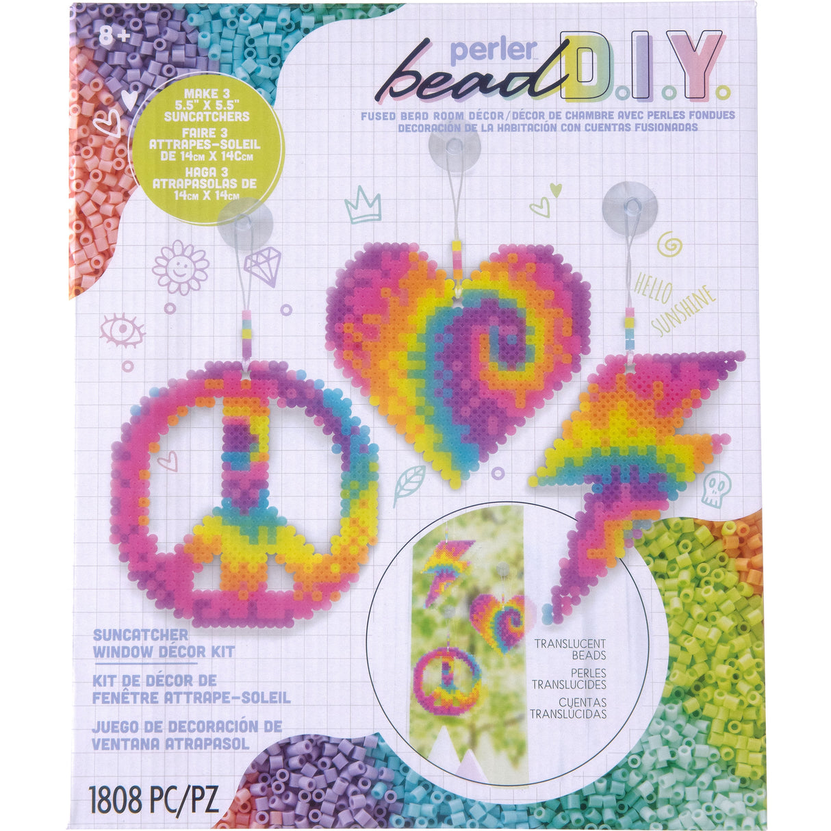 Perler Bead D.I.Y. Activity Kit-Tie Dye Suncatcher