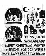 Tim Holtz Cling Stamps 7"X8.5"-Festive Print