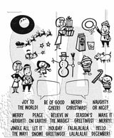 Tim Holtz Cling Stamps 7"X8.5"-Christmas Cartoons
