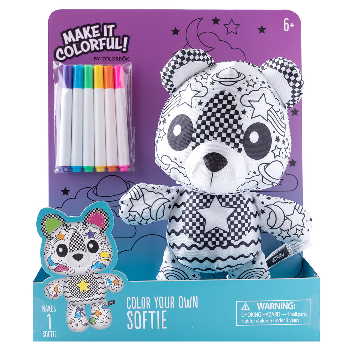 Colorbok Make It Colorful! Color Your Own Plush-Softie Bear