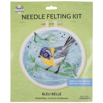 Fabric Editions Needle Felting Kit 6" Round-Bird