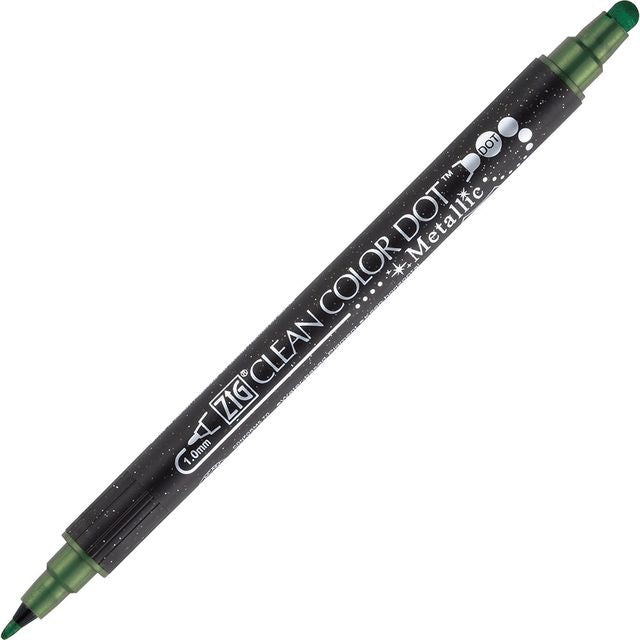 Zig Clean Color Dot Twin Metallic, Metallic Green