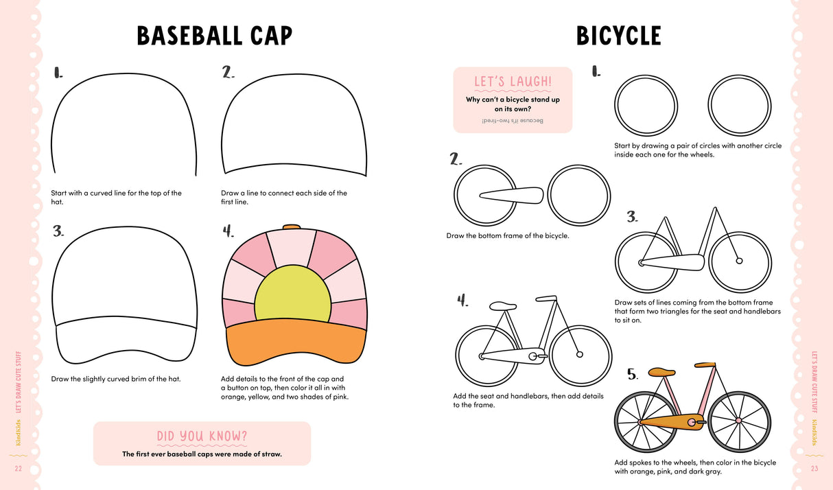 KindKids Let's Draw Cute Stuff: 100 Simple Drawing Lessons