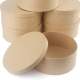 Premade Round Paper Mache Boxes - 7" Dia x 3" H