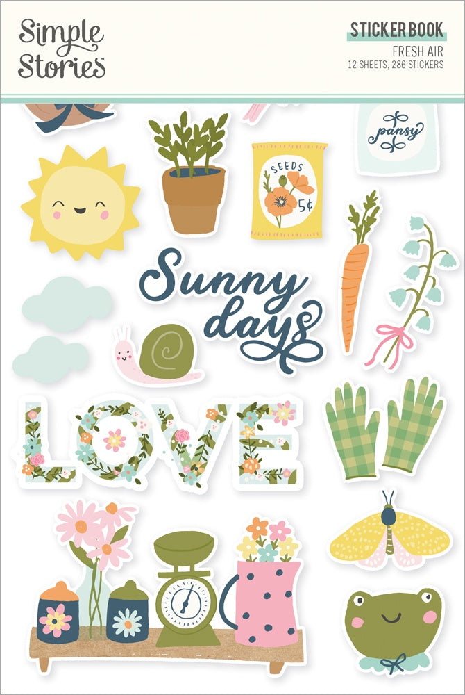 Simple Stories Sticker Book 12/Sheets-Fresh Air
