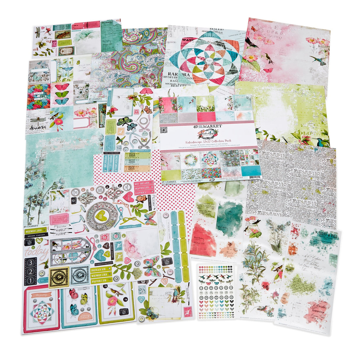 49 And Market Collection Bundle With Custom Chipboard-Kaleidoscope