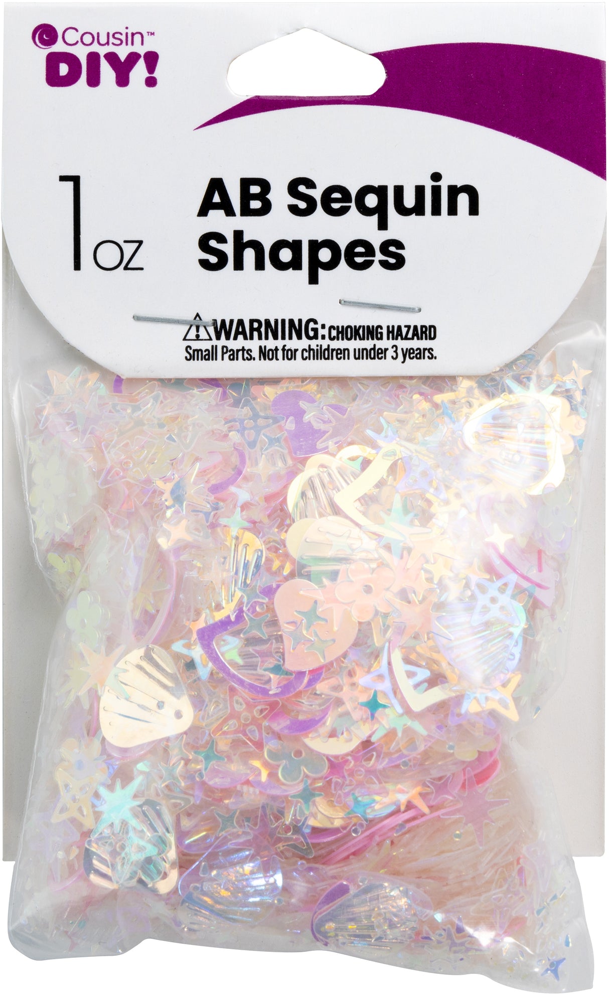 CousinDIY Crystal Sequins 1oz-Assorted Shapes