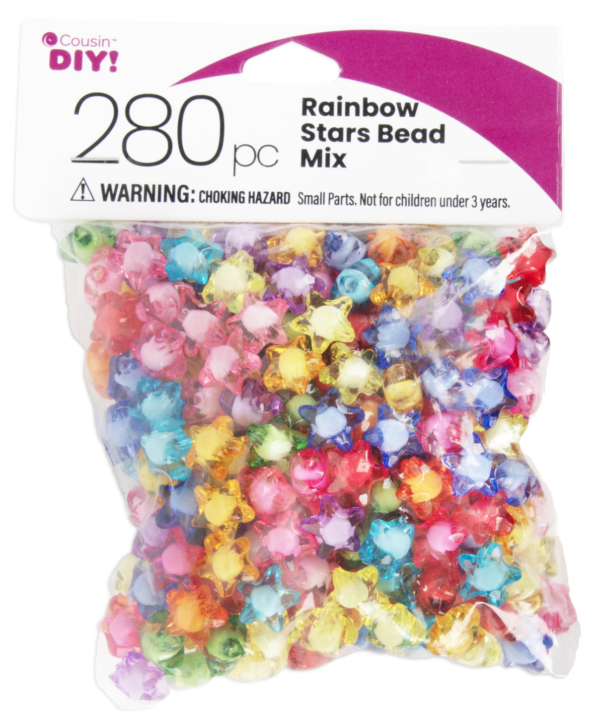 CousinDIY Bead Mix 280/Pkg-Pastel Stars