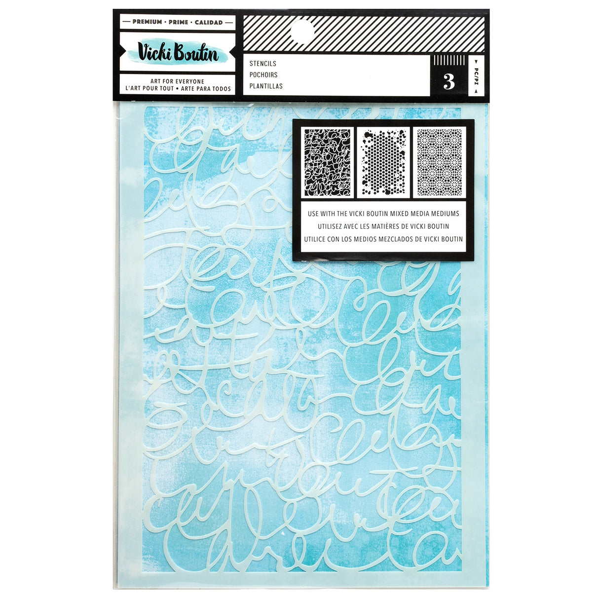 Vicki Boutin Mixed Media Stencil-5"X7"