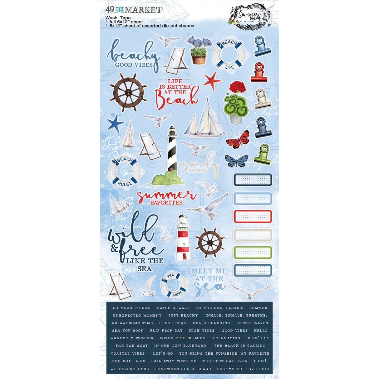 49 And Market Washi Sheets-Summer Porch