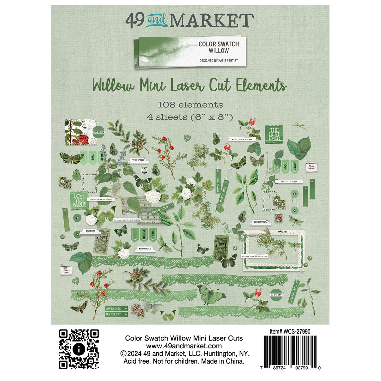 Color Swatch: Willow Mini Laser Cut Outs-Elements
