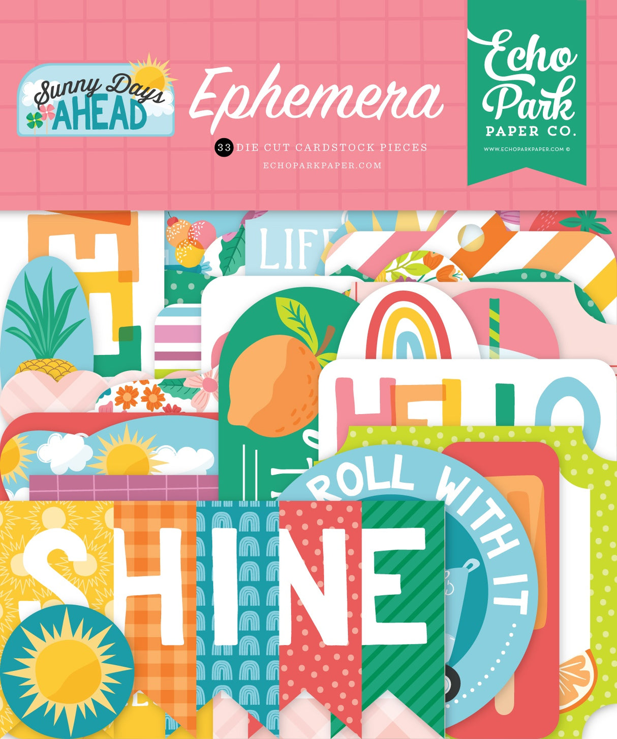 Echo Park Cardstock Ephemera-Icons, Sunny Days Ahead