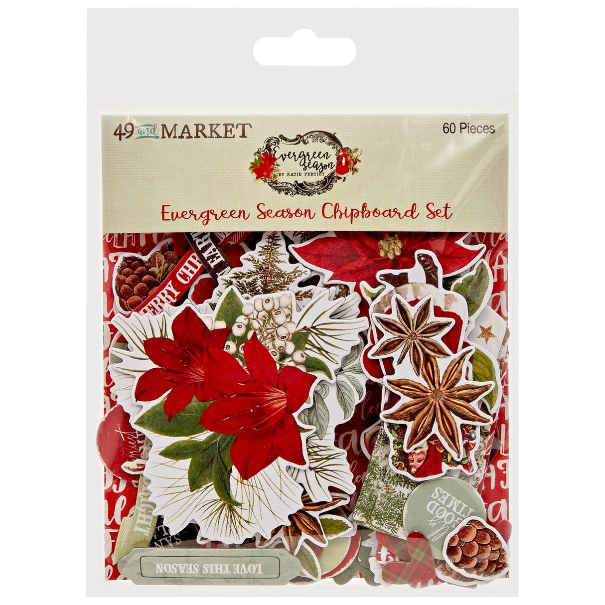 49 And Market Chipboard Set-Evergreen Season