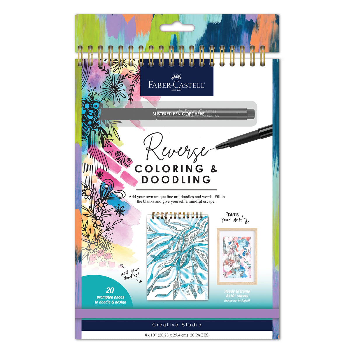 Faber Castell Reverse Coloring & Doodling Book-Brights Edition