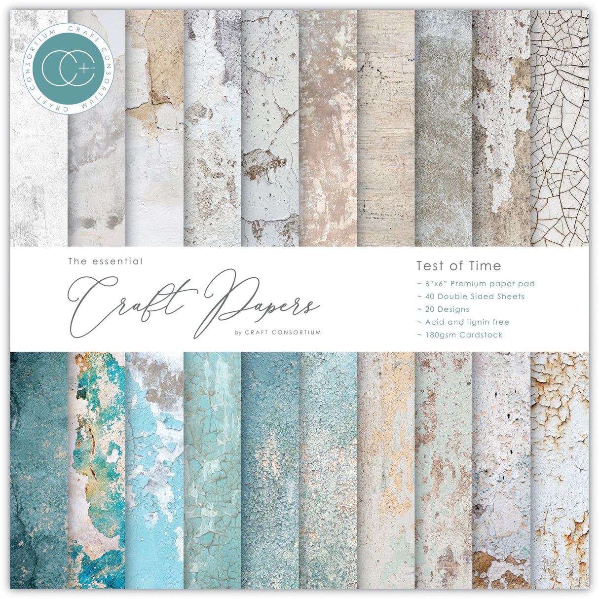 Craft Consortium Double-Sided Paper Pad 6"X6" 40/Pkg-Test Of Time