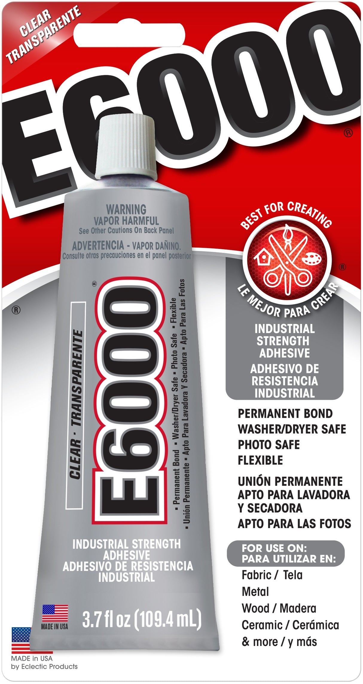 E6000 Multipurpose Adhesive-3.7oz Clear