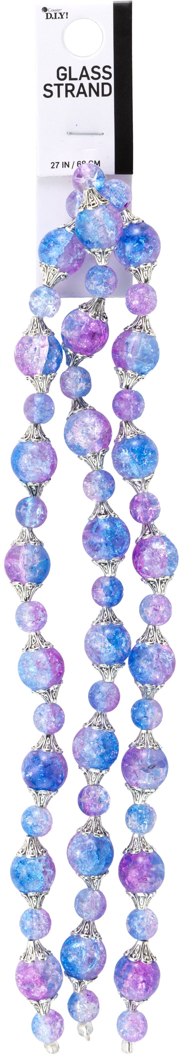 CousinDIY Glass Strand 27IN/68CM -Blue & Purple