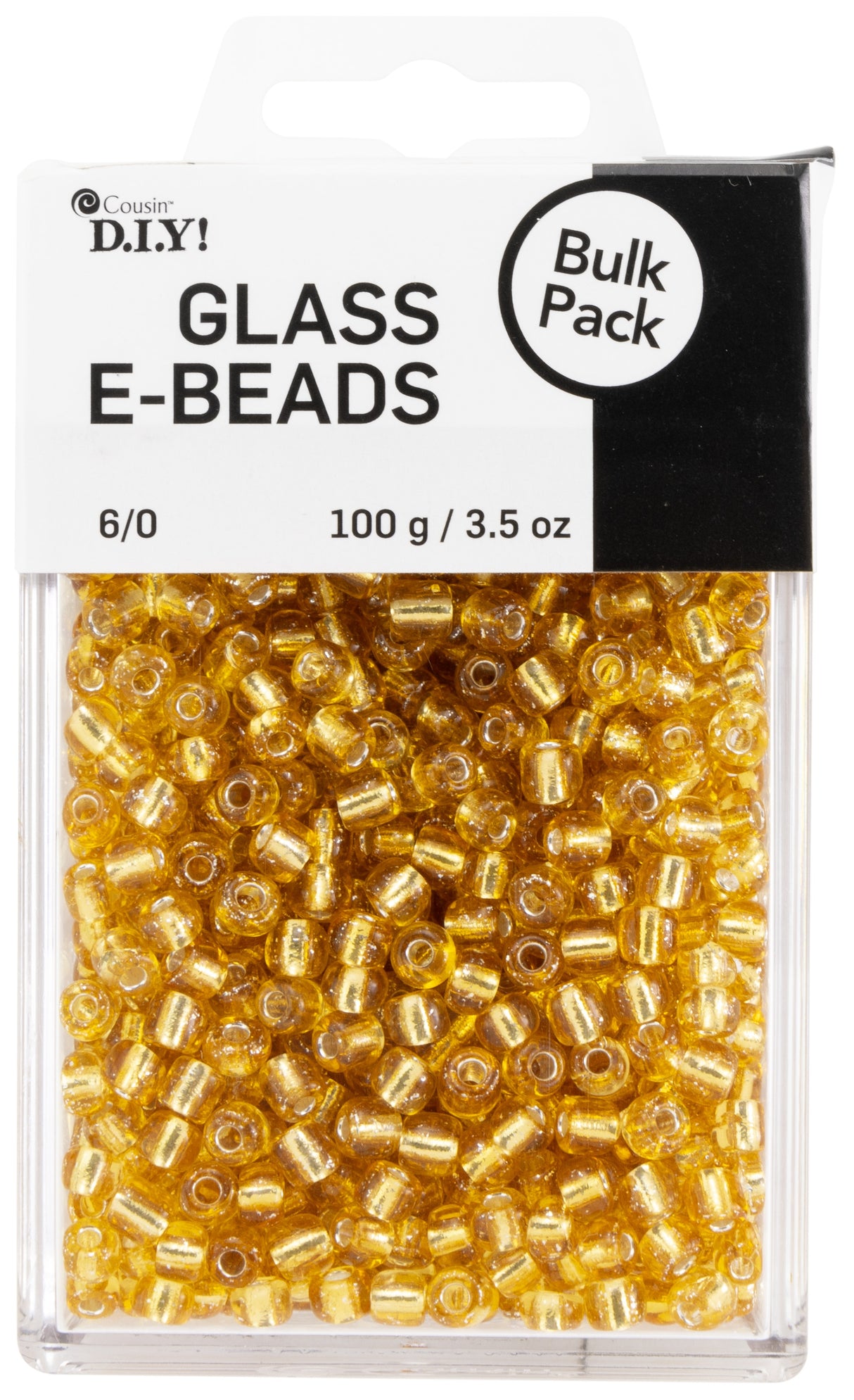 Cousin DIY Glass E-Beads 6/0 100g-Gold