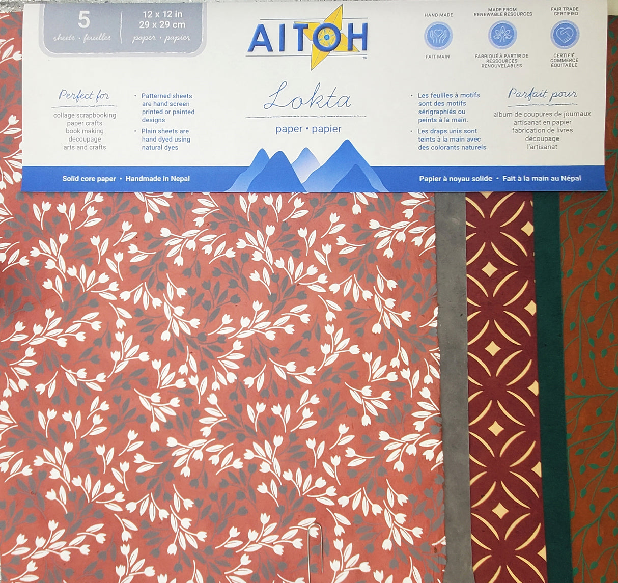 Aitoh Lotka Paper Pack 8.5"X11" 5/Pkg-Leafettes