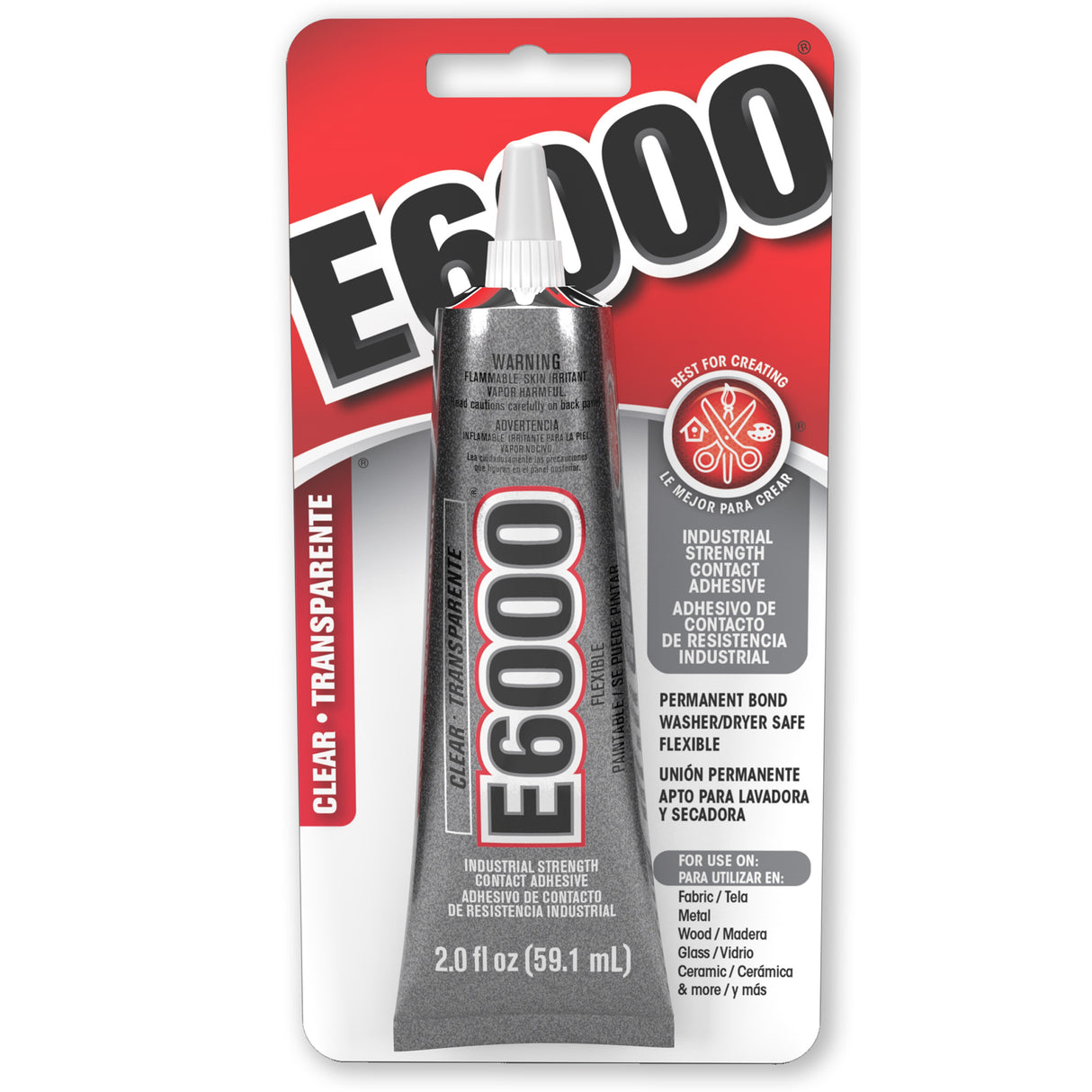 E6000 Clear Adhesive With Precision Tips-2oz Clear