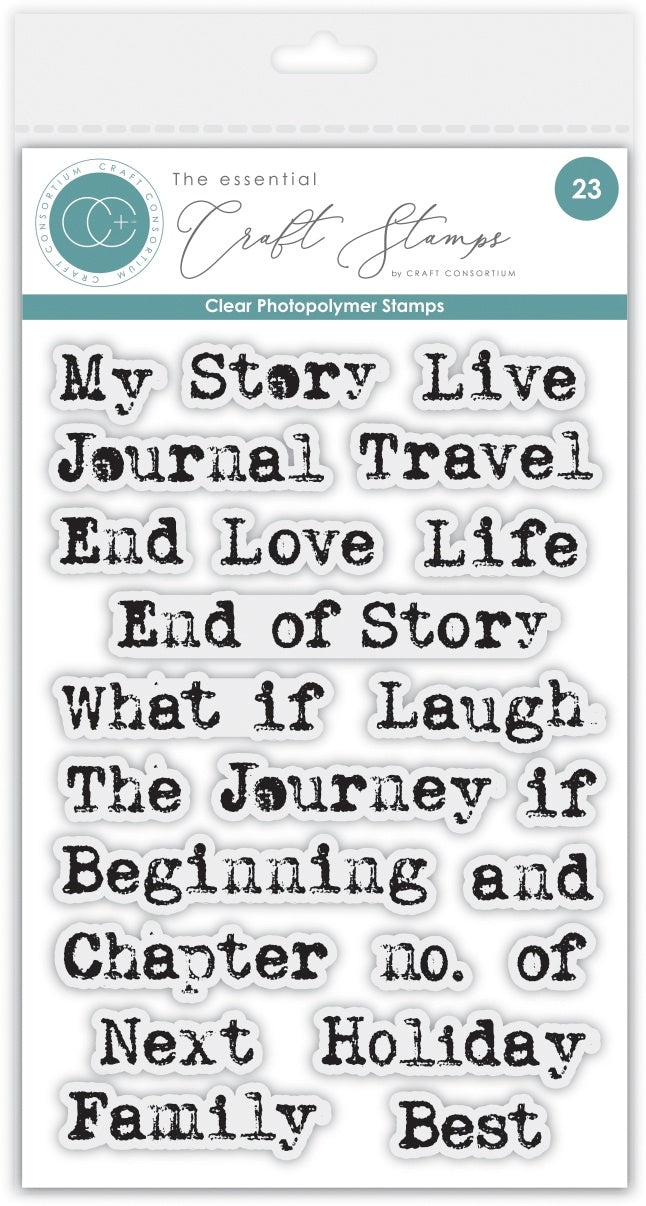 Craft Consortium Photopolymer Stamp Set-Journal Sentiments