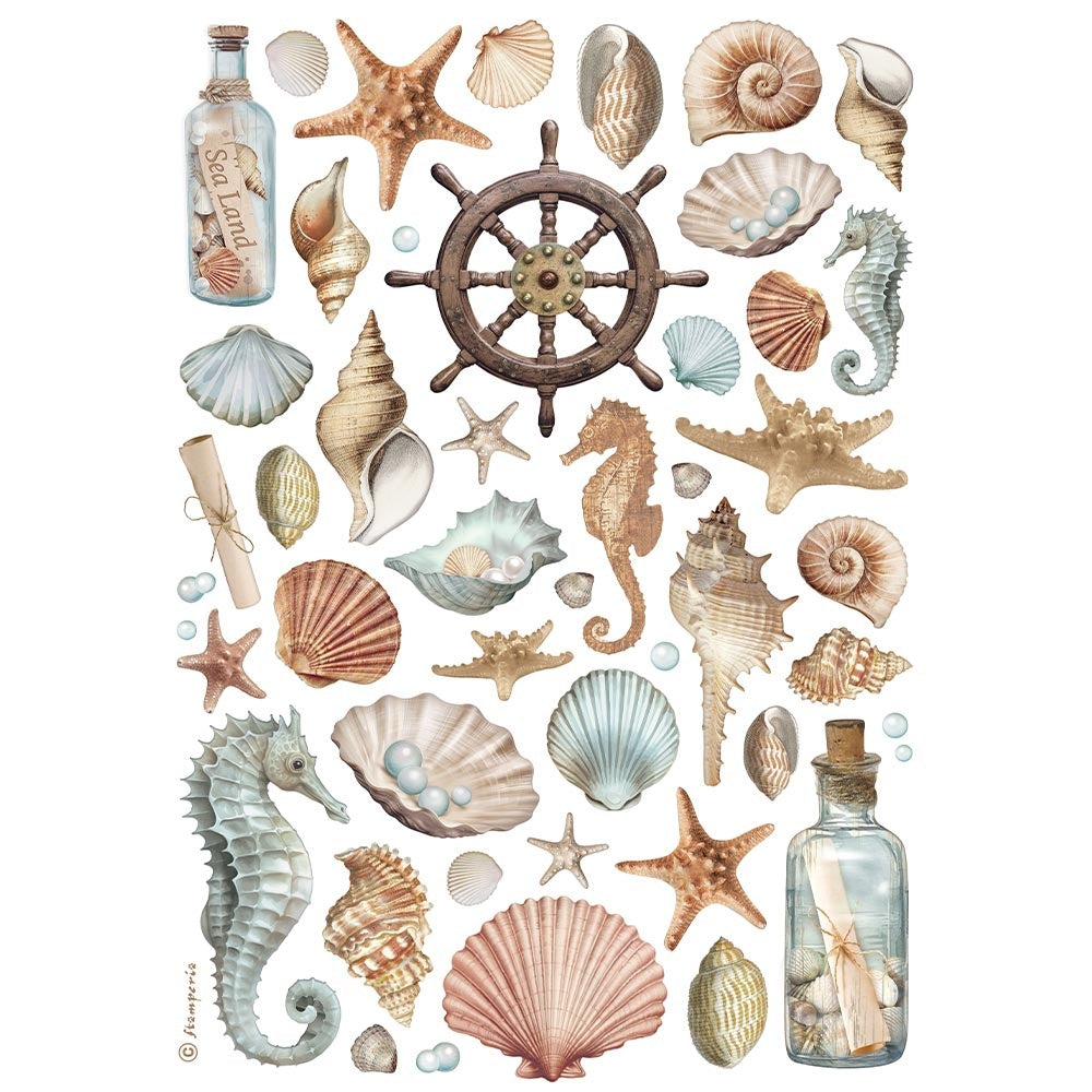 Stamperia Assorted Rice Paper A4-Shells