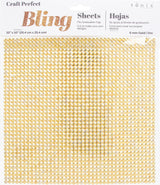 Craft Perfect Gem 10"X10" Gem Sheet 6MM-Gold