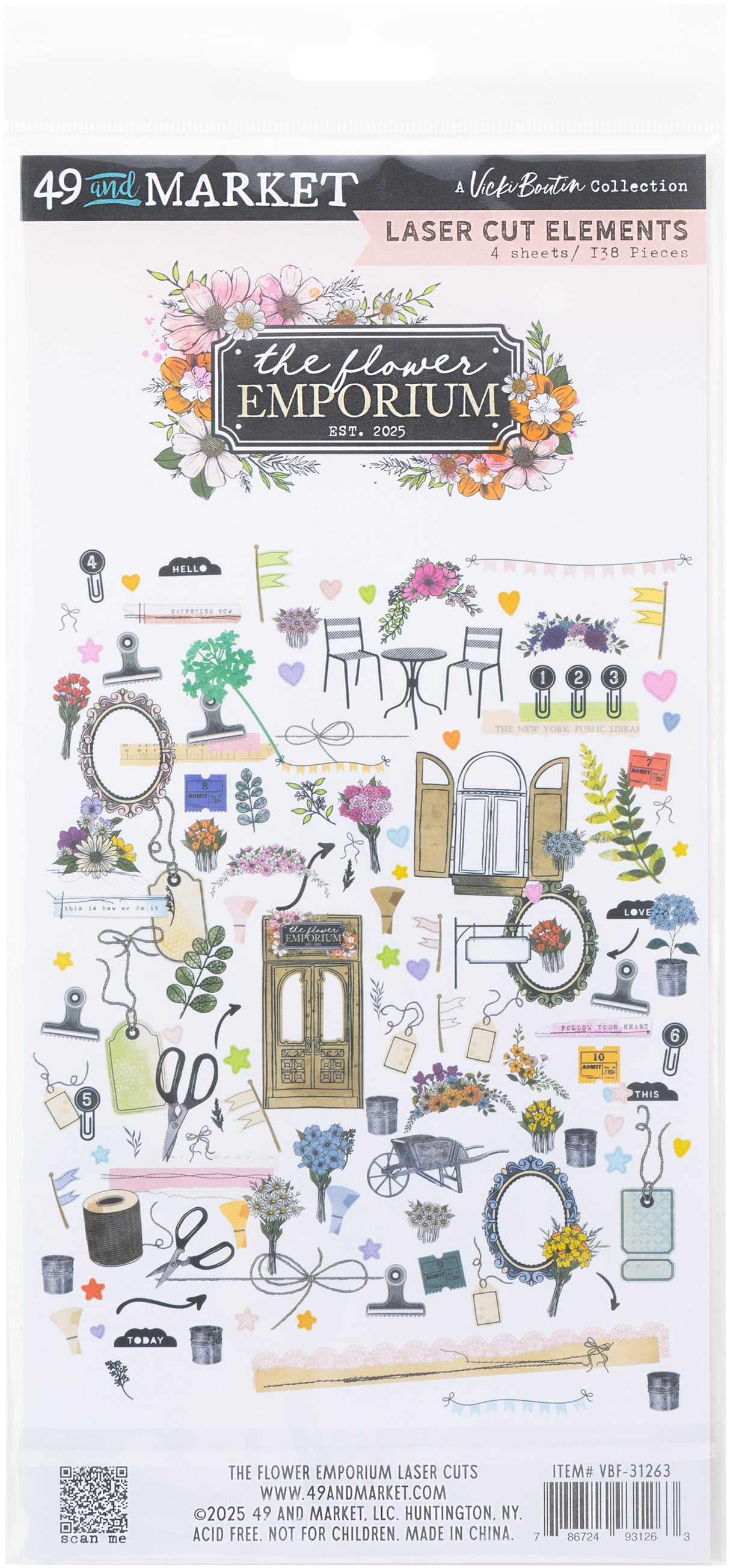 49 And Market Laser Cut Outs-Elements, The Flower Emporium