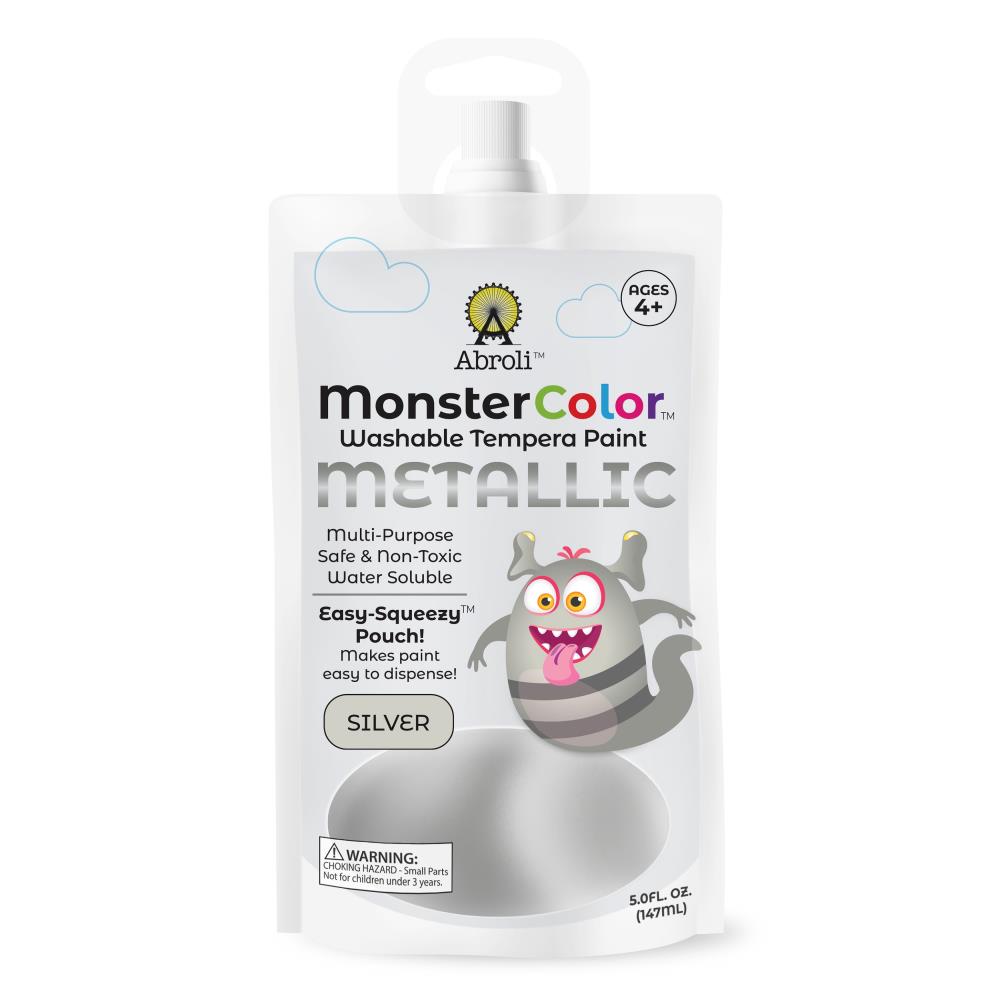 Monster Color Washable Tempera metallic silver