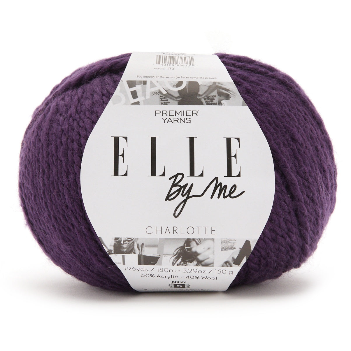 Premier Elle By Me Charlotte Solids Yarn-Aubergine