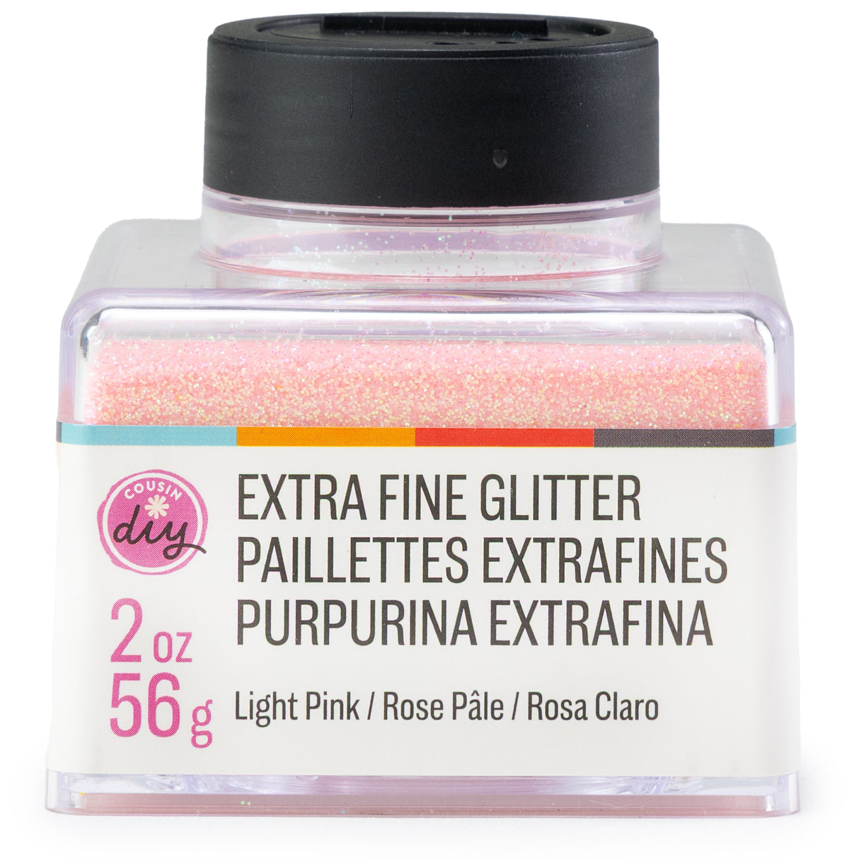 CousinDIY Glitter Stacker 2oz-Light Pink