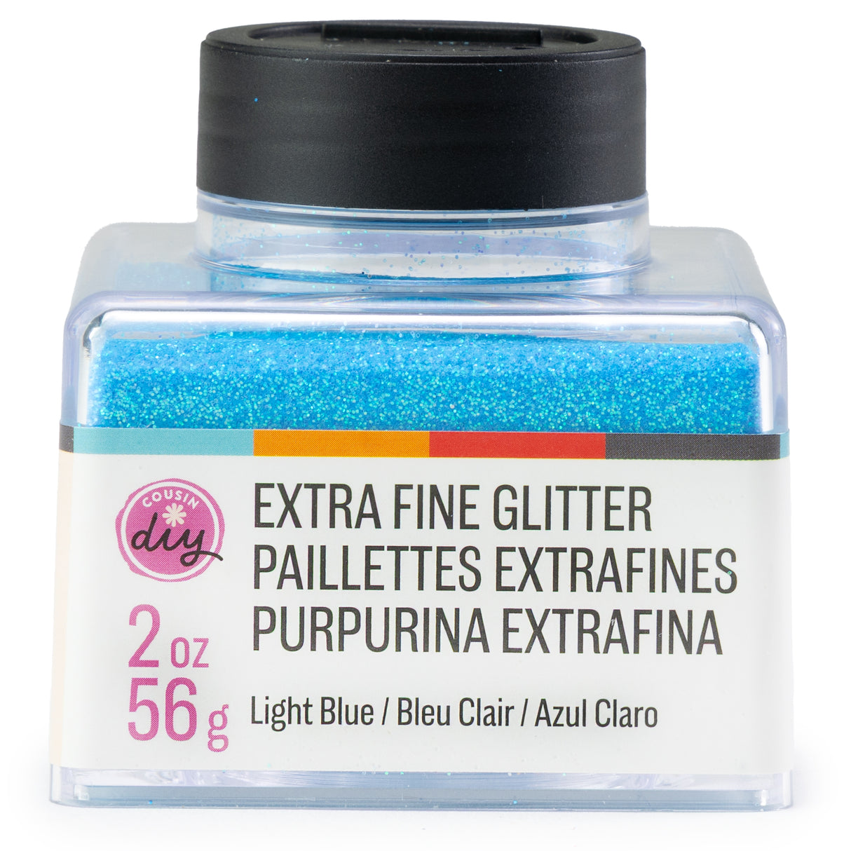 CousinDIY Glitter Stacker 2oz-Light Blue