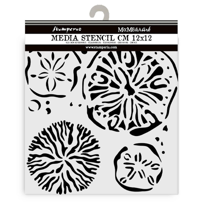 Stamperia Stencil 4.72"X 4.72"-Silent Sea Sponges