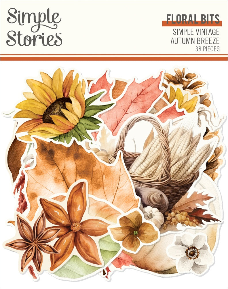 Simple Vintage Autumn Breeze Bits & Pieces Die-Cuts-Floral