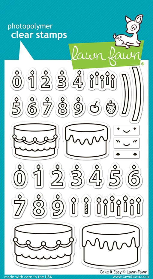 Lawn Fawn Clear Stamps 4"X6"-Cake It Easy